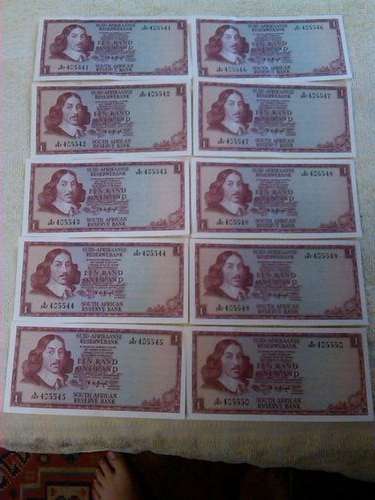 10X 1R notes in sequence A247 notes 405541-405550