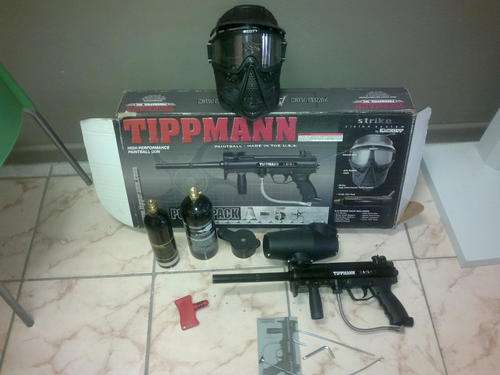 paintball complete set:mask two gas bottles and tools-tippmann A5 free shipping