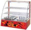 Food Display Warmer with Curved glass