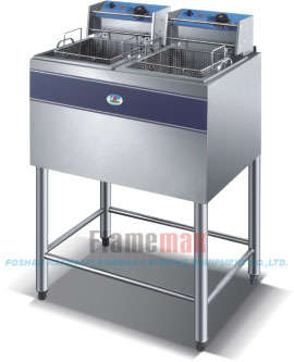 Double Electric Deep Fryer with Stand