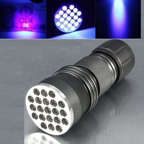 21 LED Purple Light UV Blacklight Flashlight (In Stock)