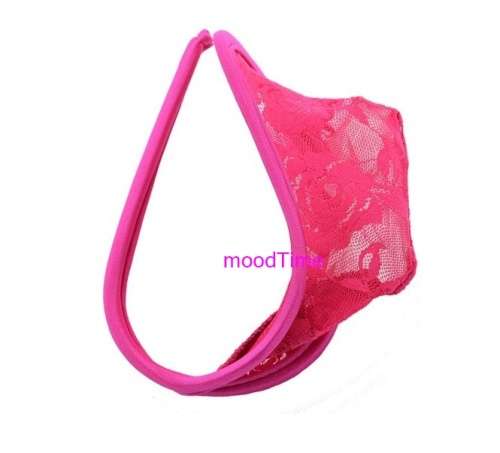 Sexy Lace Men's C-String Thong - Pink (In Stock)