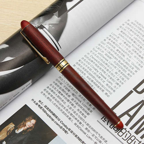 Rosewood Wooden Medium Iridium Nib Fountain Pen (Local Shipping)