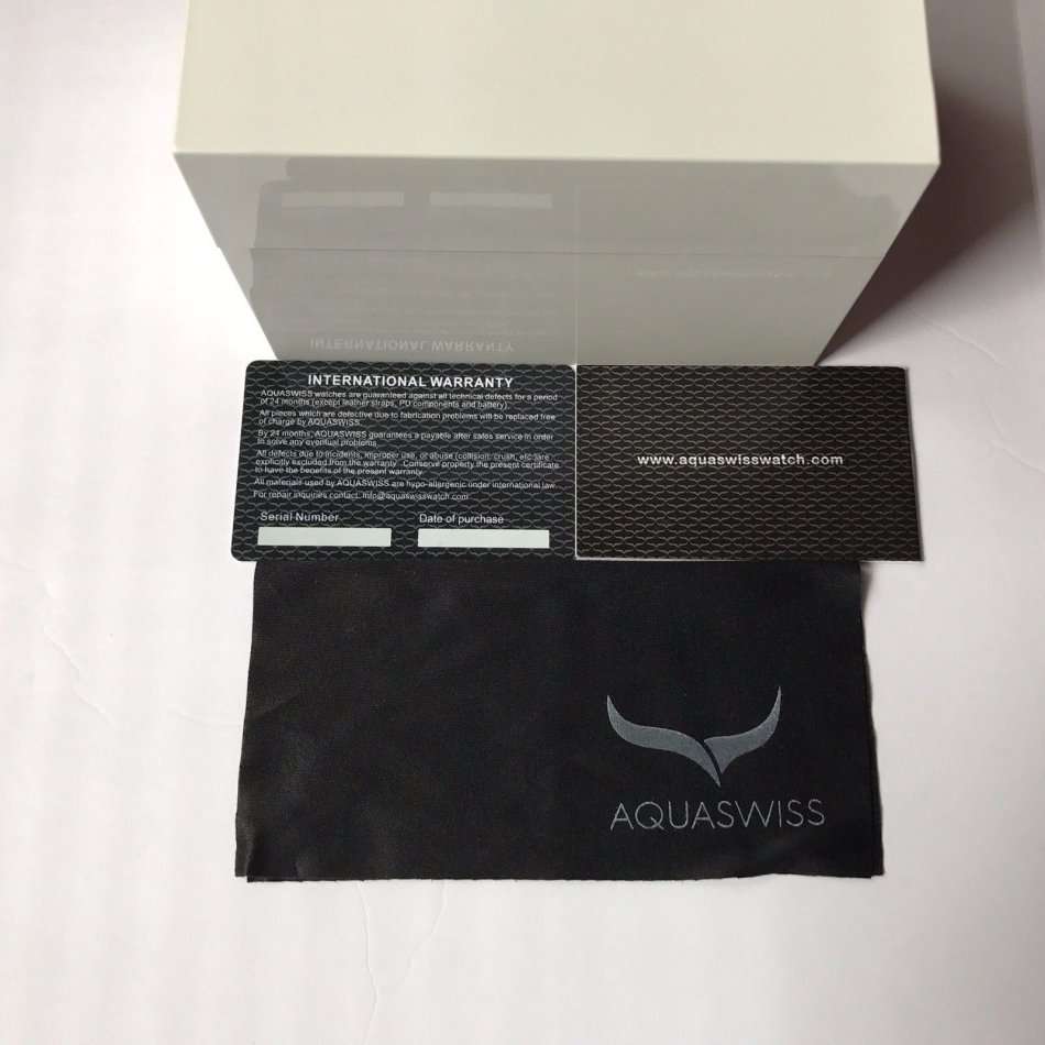 Swiss Movement I UNISEX I Aquaswiss Bolt L Swiss Made Quartz DIAMOND ACCENTED Silicone Strap Watch