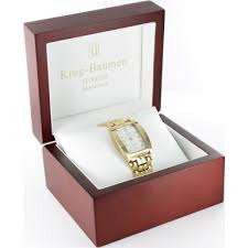 NEW RRP £585 Krug Baumen Gents Tuxedo Gold 4 Diamond White Dial Gold Watch