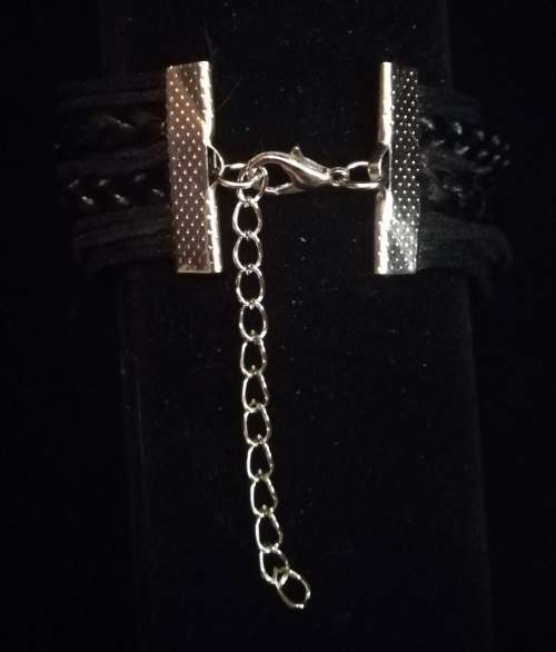 Peace , Infinity , Believe, Butterfly faux leather multilayer charm bracelet