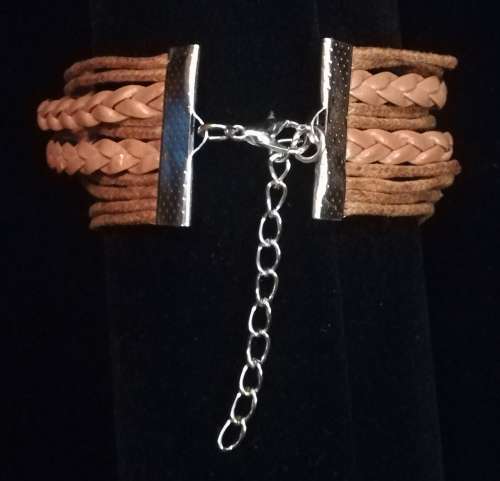 Peace , Infinity , Believe, Butterfly faux leather multilayer charm bracelet