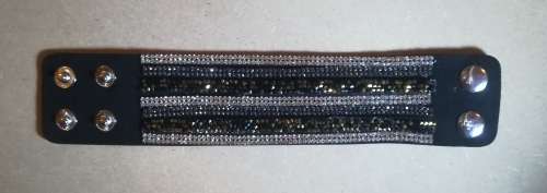 Multi-layered Black Rhinestone Bracelet