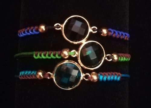 Decorative Multicolour Stone Thread Bracelet