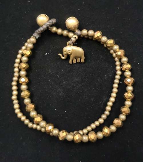 Boho Brass Beaded Bracelet
