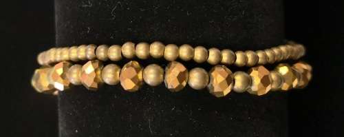 Boho Brass Beaded Bracelet