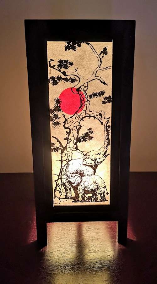 Handmade Vintage Thai lamp with modern design