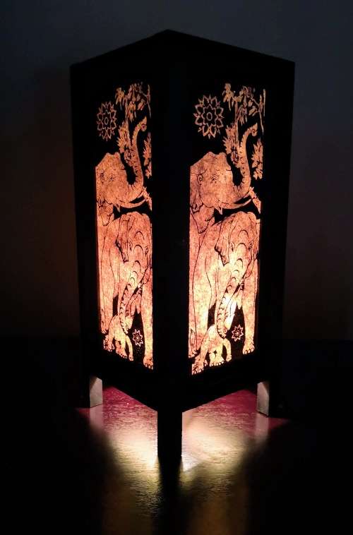 Handmade Vintage Thai lamp with modern design