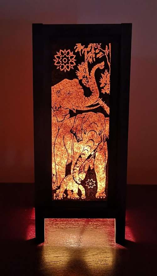 Handmade Vintage Thai lamp with modern design