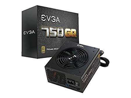 EVGA 750 GQ, 80+ GOLD 750W, Semi Modular Power Supply