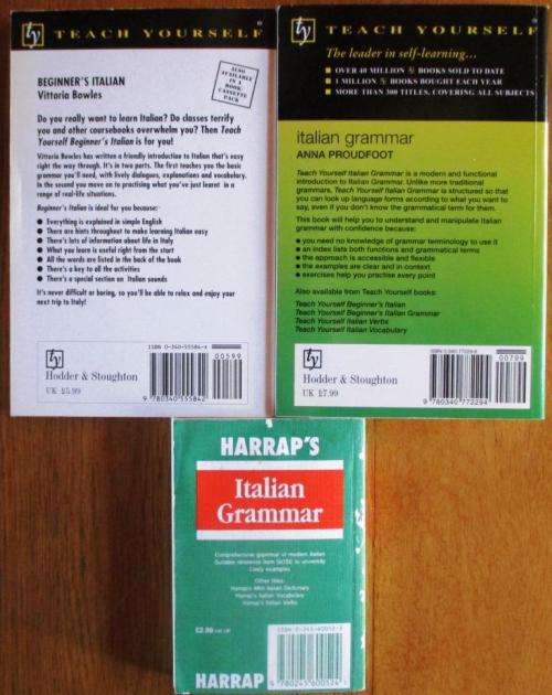 TEACH YOURSELF ITALIAN + 2 x Grammar books