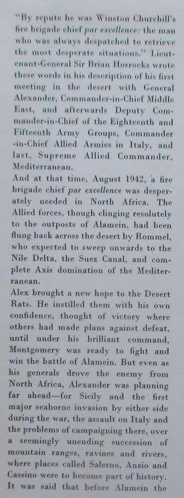 The Memoirs of Field-Marshal Earl Alexander of Tunis 1940-1945