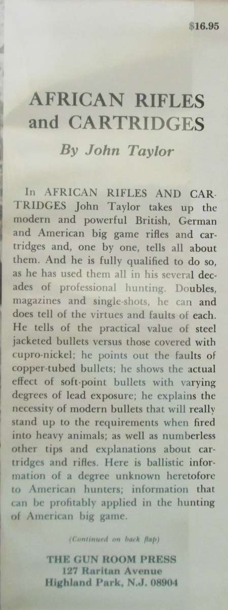 African Rifles and Cartridges