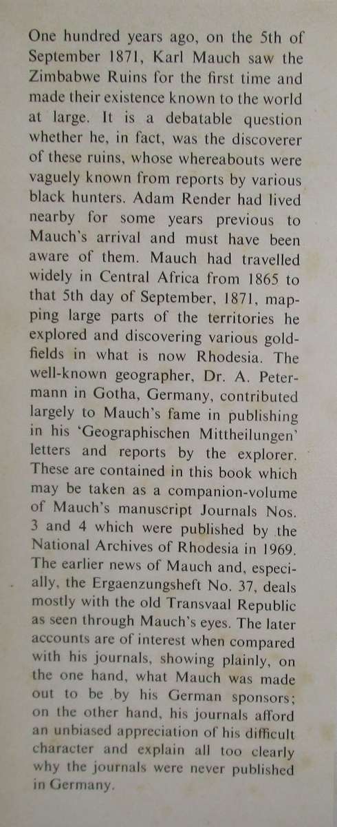 Karl Mauch: African Explorer