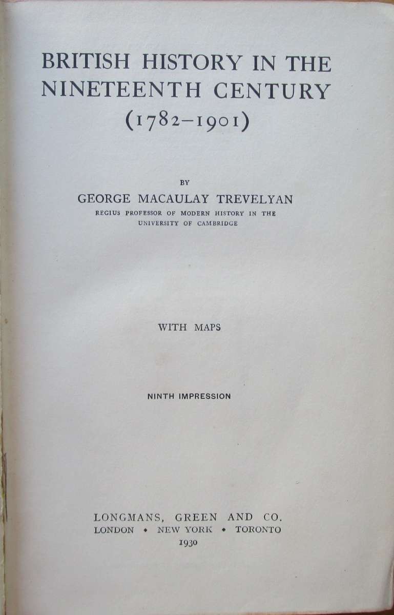 British History in the Nineteenth Century (1782-1901)