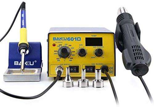 1PC 220V BAKU BK-601D LED Digital Display Hot Air SMD Rework Station, hot air soldering station BGA
