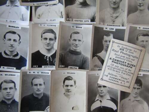 SOCCER COLLECTORS CARDS - EARLY 1900`s / Lot of 55 cards.