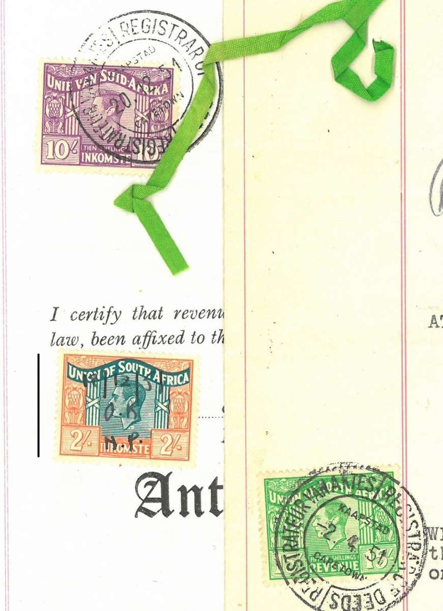 South African REVENUE issues as illustrated and described. Details in description.