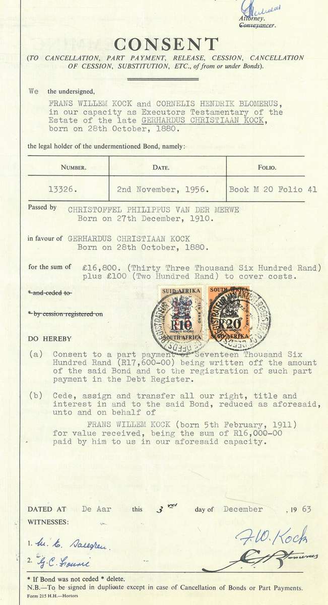 South African REVENUE issues as illustrated and described. Details in description.