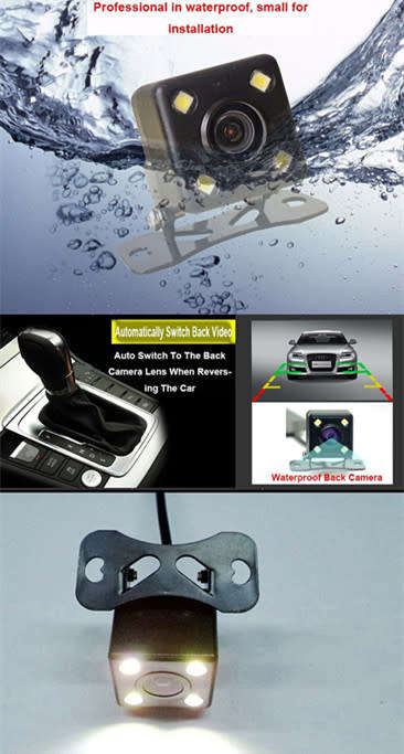 Car reversing waterproof camera lens