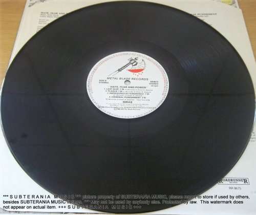 HIRAX Hate, Fear And Power Vinyl LP