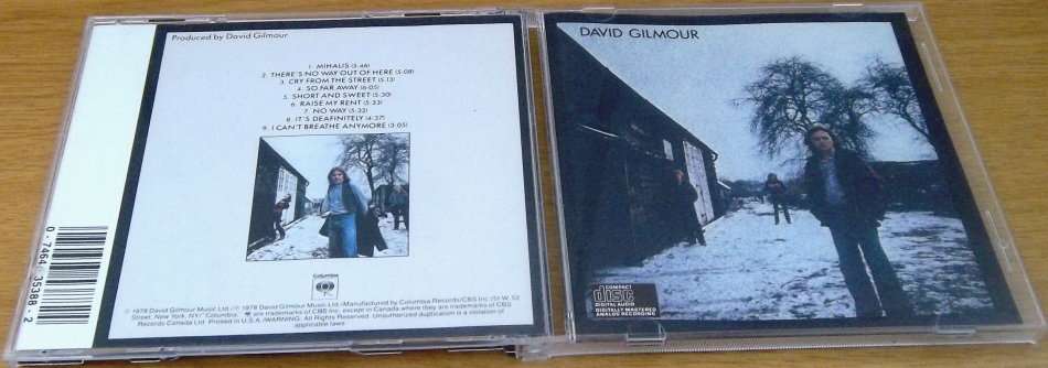 DAVID GILMOUR David Gilmour  [SHELF G BOX 7]