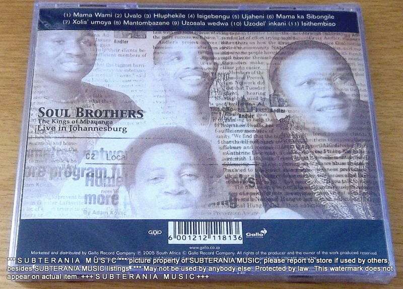 SOUL BROTHERS Kings of Mbaqanga - Live In Johannesburg