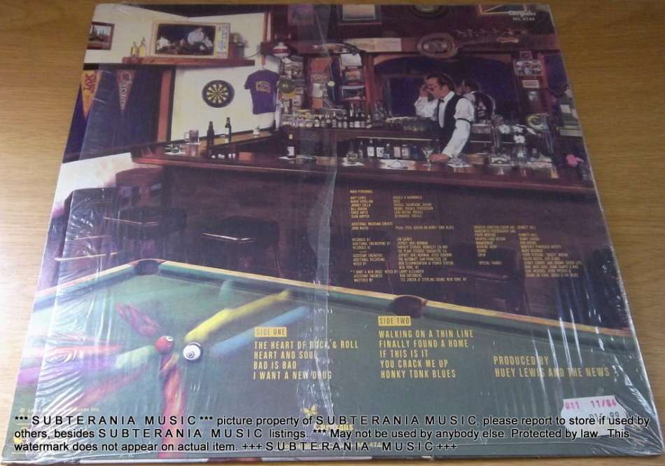 HUEY LEWIS AND THE NEWS Sports Vinyl LP Record