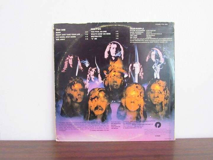 DEEP PURPLE Burn [South African Pressing]  Vinyl LP Record