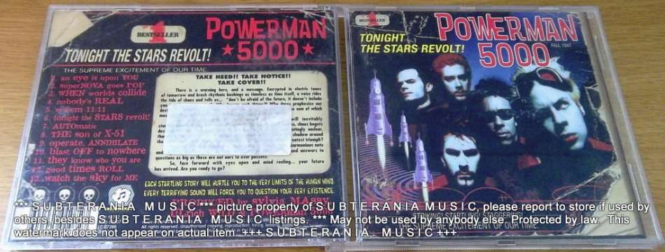 POWERMAN 5000 Tonight the Stars Revolt!  [Shelf G Box 3]