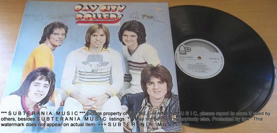 BAY CITY ROLLERS Rollin Vinyl LP Autographed by band