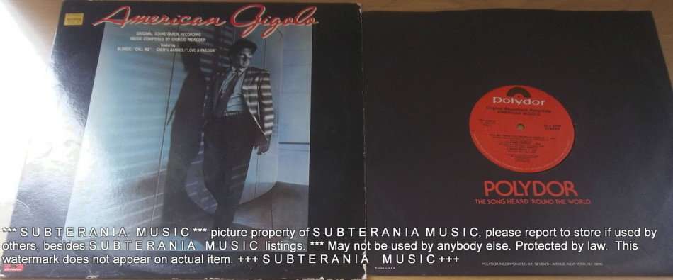 AMERICAN GIGOLO O.S.T. Vinyl LP Record