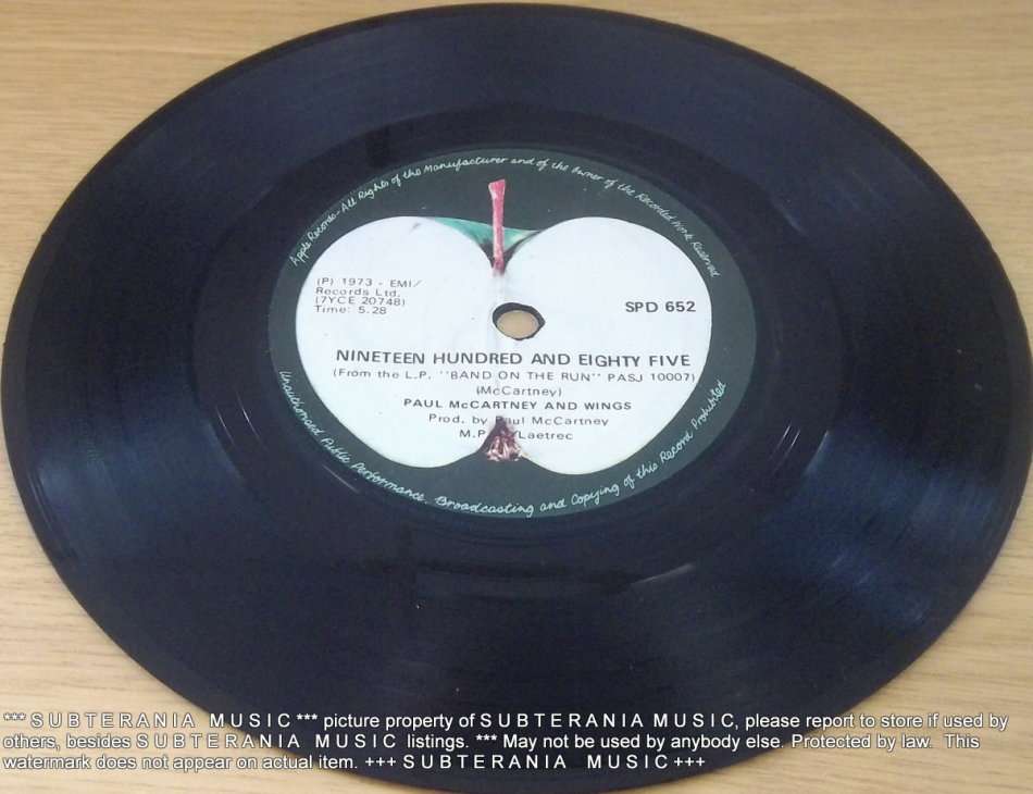 PAUL McCARTNEY AND WINGS Band on the Run 7` single