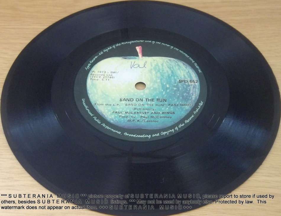 PAUL McCARTNEY AND WINGS Band on the Run 7` single