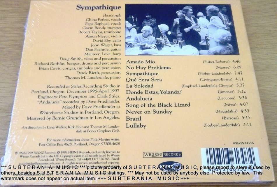 PINK MARTINI Sympathique [Digipak]