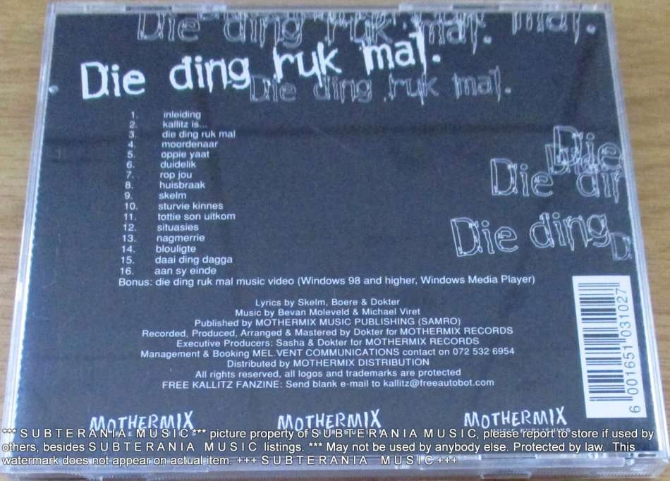 KALLITZ dIE dING rUL mAL   [Shelf G Box  23]
