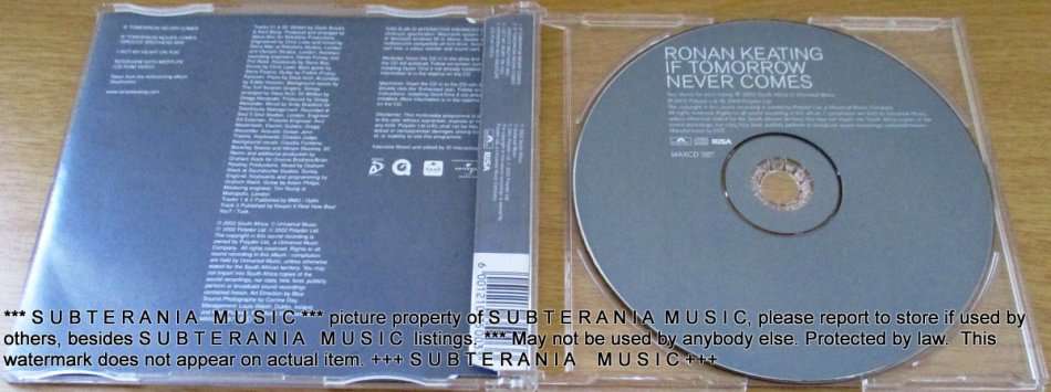 RONAN KEATING If Tomorrow Never Comes South African CD Single