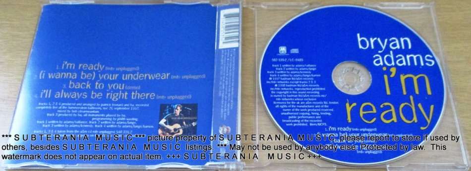 BRYAN ADAMS I'm Ready CD Single IMPORT