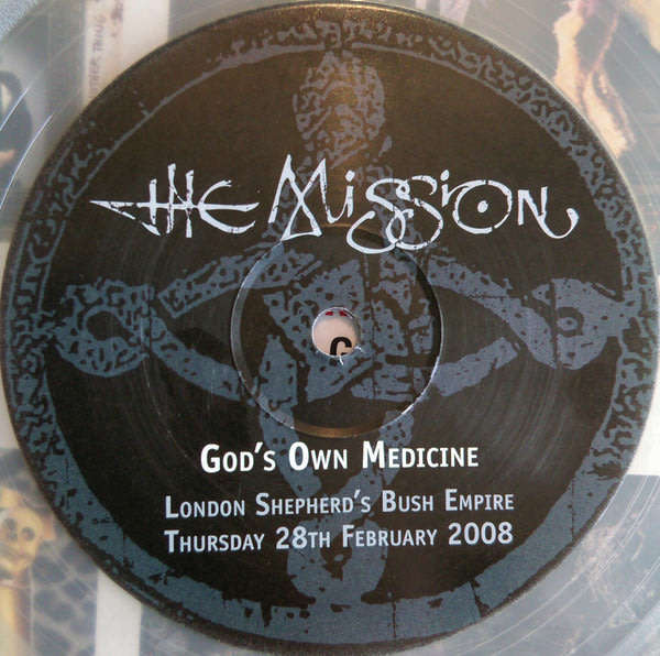 THE MISSION God's Own Medicine - London Shepherd's Bush Empire 2x CLEAR VINYL RECORD