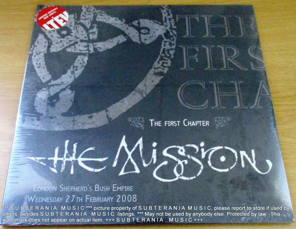 THE MISSION The First Chapter London Shepherd's Bush Empire  2 x RED VINYL RECORD