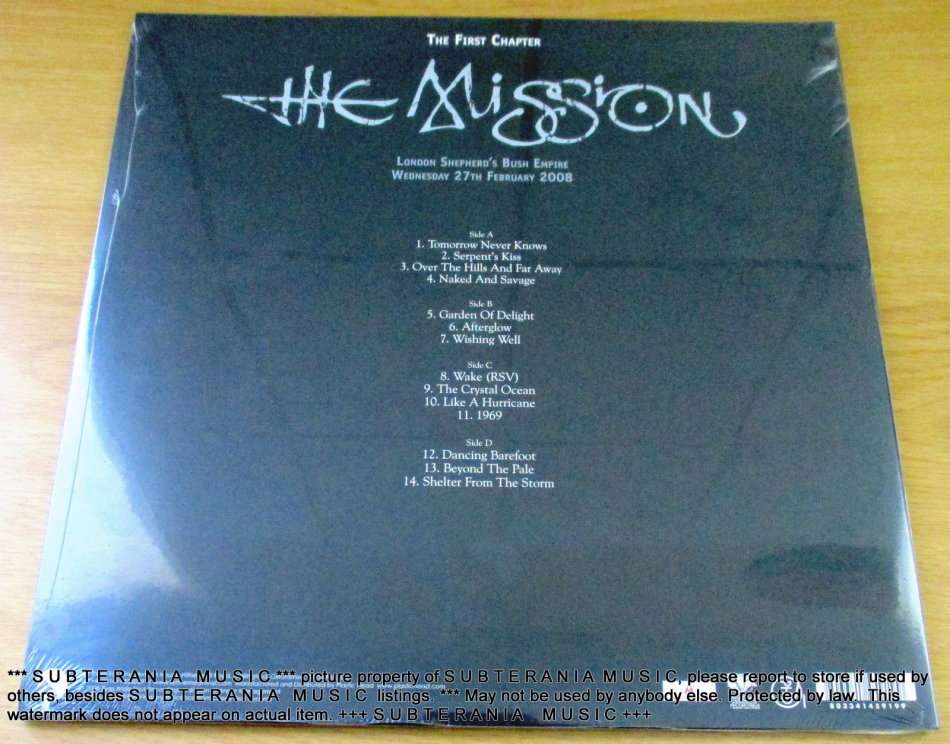 THE MISSION The First Chapter London Shepherd's Bush Empire  2 x RED VINYL RECORD