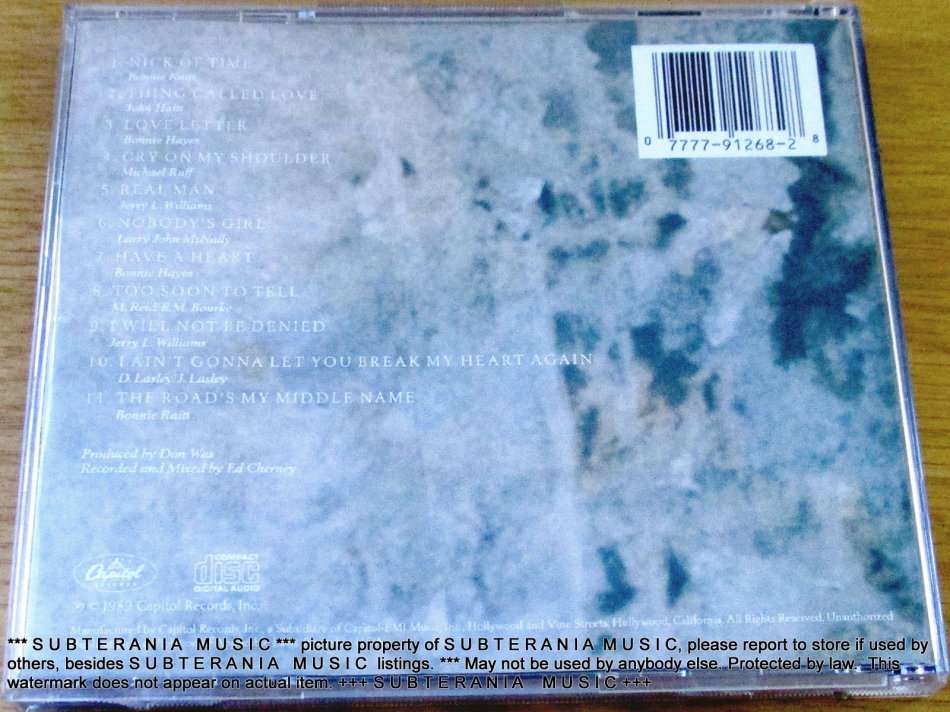 BONNIE RAITT Nick of Time [Shelf G Box 10]