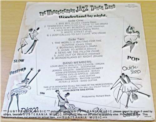 THE WROCESTERIAN JAZZ DANCE BAND Wonderland by Night VINYL RECORD