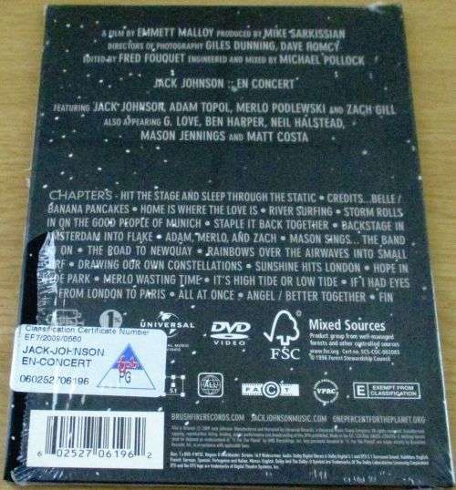 JACK JOHNSON En Concert DVD