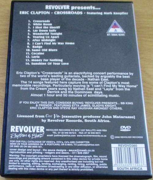ERIC CLAPTON Crossroads featuring Mark Knopfler